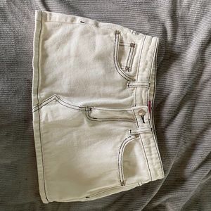 Edikted mini white jean skirt XS